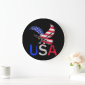 アメリカ・イーグル ラージ壁時計 (ホーム)