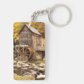 アメリカ、ウェストバージニア、クリフトップ。バブコック州2 キーホルダー (裏面)