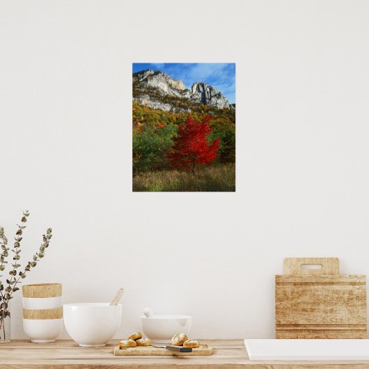 アメリカ、ウェストバージニア、スプルース・ノブ – セネカロック ポスター (キッチン)