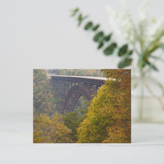 アメリカ、ウェストバージニア、ファイエットビル。ニューリバー ポストカード (スタンド正面)