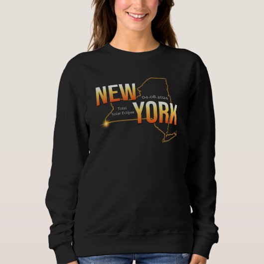 アメリカ エクリプス 2024 Tシャツ ニューヨーク 米国 皆既日食 (正面)