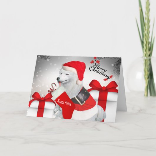 アメリカ・エスキモ・サンタ・ポーズのカード シーズンカード (正面)
