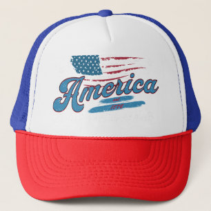 アメリカ・エスト。1776 -動揺して国旗と星 キャップ
