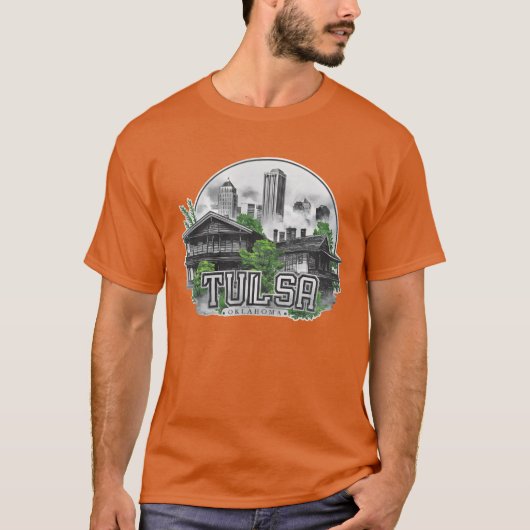 アメリカ オクラホマ州タルサ市 フレンド Tシャツ (正面)
