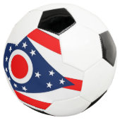 アメリカ・オハイオ州旗を掲げた愛国的なサッカーボール サッカーボール (3/4)