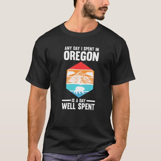 アメリカ オレゴン州で過ごした日 Tシャツ (正面)