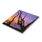 アメリカ オレゴン州 ケープメアーズ 夕焼け タイル (側面)