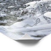 アメリカ、オレゴン、クラカマス郡。新雪 フォトプリント (角)