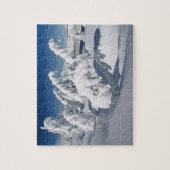 アメリカ、オレゴン、クレーターレイクNP.木が ジグソーパズル (縦)