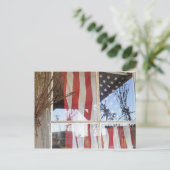 アメリカ、オレゴン、シャニコ。横のウィンドウにフラグを表示 ポストカード (スタンド正面)