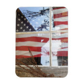 アメリカ、オレゴン、シャニコ。横のウィンドウにフラグを表示 マグネット (縦)