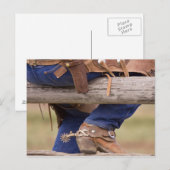 アメリカ、オレゴン、セネカ、ポンデローザランチ。カウボーイ ポストカード (正面/裏面)