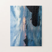 アメリカ、オレゴン、バンドンビーチ。岩の上のカモメ ジグソーパズル (縦)