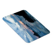 アメリカ、オレゴン、バンドンビーチ。岩の上のカモメ マグネット (右側)