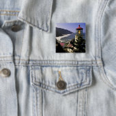 アメリカ、オレゴン、フィレンツェ。ヘケタヘッドライトハウス 缶バッジ (インサイチュ)