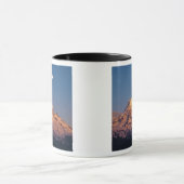 アメリカ、オレゴン、フード山夕焼けでアルペングローが作成される マグカップ (中央)