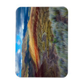 アメリカ、オレゴン。丘の絵を描横景 マグネット (縦)