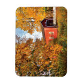 アメリカ、オレゴン。朝のシマネックのカバーブリッジ マグネット (縦)