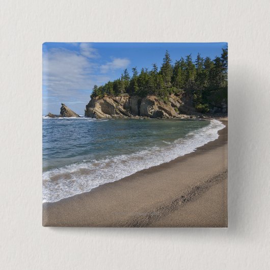 アメリカ、オレゴン、海岸線 缶バッジ (正面)