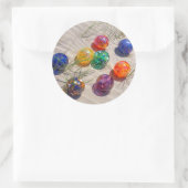 アメリカ、オレゴン。砂丘カラフルにガラスが浮かぶ ラウンドシール (バッグ)