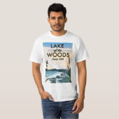 アメリカ カナダ ウッズ湖 Tシャツ (正面フル)