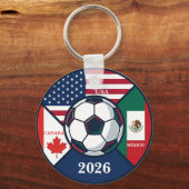 アメリカ カナダ メキシコ サッカー 2026 キーホルダー (正面)