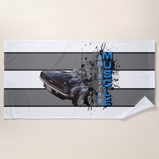アメリカ·カマロ·マッスル ビーチタオル (正面)