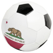 アメリカ・カリフォルニア州旗を掲げた愛国的なサッカーボール サッカーボール (3/4)