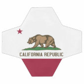 アメリカ・カリフォルニア州旗を掲げた愛国的なサッカーボール サッカーボール (フラット)