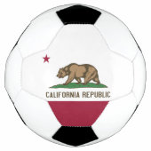アメリカ・カリフォルニア州旗を掲げた愛国的なサッカーボール サッカーボール (正面)