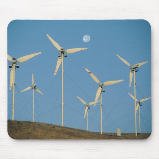 アメリカ、カリフォルニア州、アルタモントパス、風力発電機 マウスパッド (正面)
