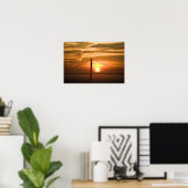 アメリカ。カリフォルニア州.サンフランシスコ.太陽の設定 ポスター (ホームオフィス)