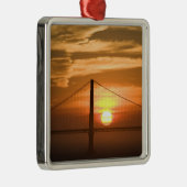アメリカ。カリフォルニア州.サンフランシスコ.太陽の設定 メタルオーナメント (右)