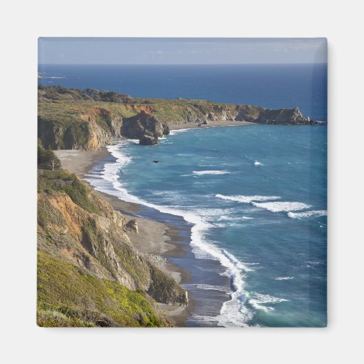 アメリカ カリフォルニア州 ビッグサーの海岸線 マグネット (正面)