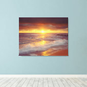 アメリカ、カリフォルニア、サンディエゴ。サンセットクリフスビーチ キャンバスプリント (インサイチュ (ウッドフロア))