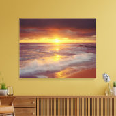 アメリカ、カリフォルニア、サンディエゴ。サンセットクリフスビーチ キャンバスプリント (インサイチュ (リビング))