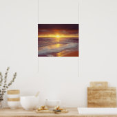 アメリカ、カリフォルニア、サンディエゴ。サンセットクリフスビーチ ポスター (キッチン)