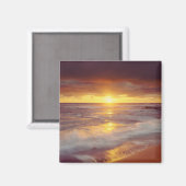 アメリカ、カリフォルニア、サンディエゴ。サンセットクリフスビーチ マグネット (正面/裏面)