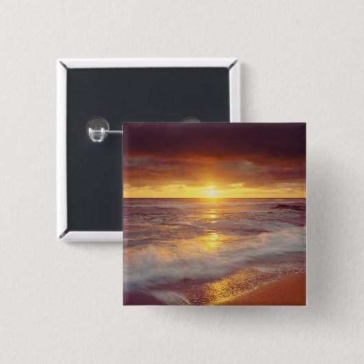 アメリカ、カリフォルニア、サンディエゴ。サンセットクリフスビーチ 缶バッジ (正面&裏面)