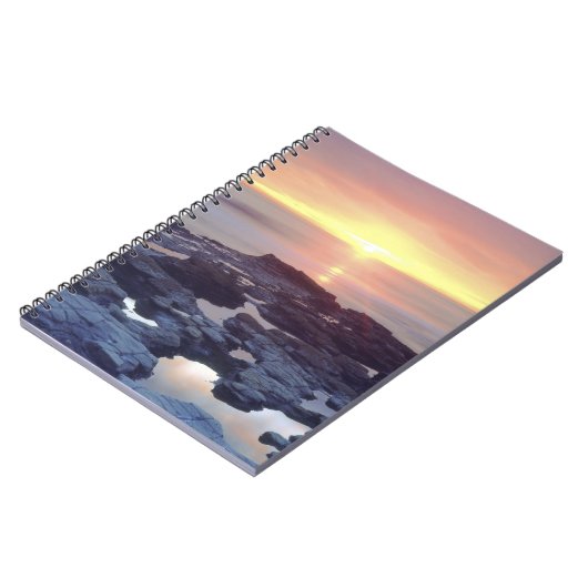 アメリカ、カリフォルニア、サンディエゴ。サンセット崖潮 ノートブック (左側)