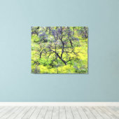 アメリカ、カリフォルニア、サンディエゴ。焼けたオークの森 キャンバスプリント (インサイチュ (ウッドフロア))