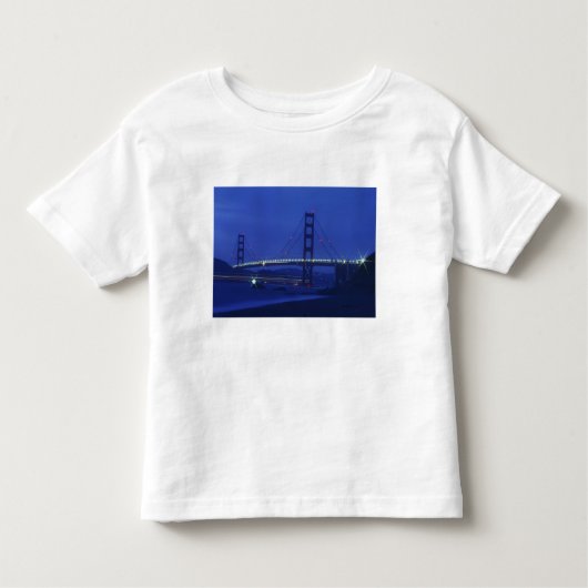 アメリカ、カリフォルニア、サンフランシスコ。ゴールデンゲート2 トドラーTシャツ (正面)