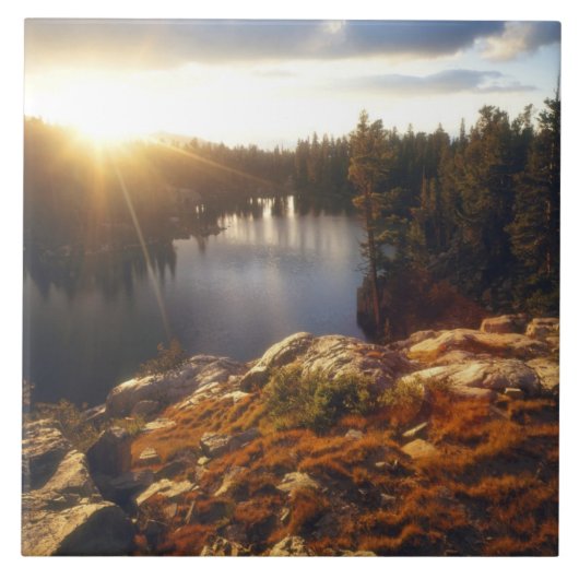 アメリカ、カリフォルニア、シエラネバダ山脈サンセット タイル (正面)