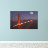 アメリカ、カリフォルニア、マリン。月の キャンバスプリント (インサイチュ (ウッドフロア))