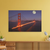 アメリカ、カリフォルニア、マリン。月の キャンバスプリント (インサイチュ (リビング))