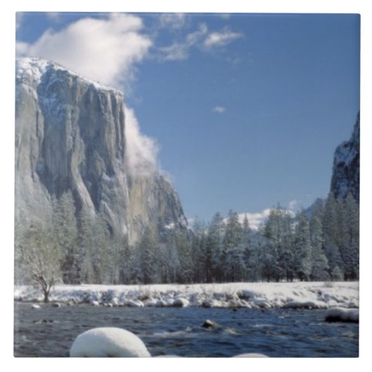 アメリカ、カリフォルニア、ヨセミテNP。マーセド川 タイル (正面)