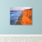 アメリカ，カリフォルニア，崖アットペスカデロ州ビーチ キャンバスプリント (インサイチュ (ウッドフロア))