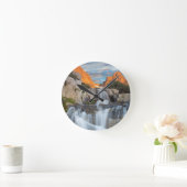 アメリカ、カリフォルニア、稲葉国有林2 ラウンド壁時計 (ホーム)