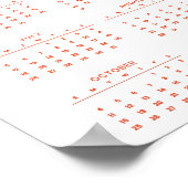 アメリカ カレンダー 誕生日 250 ポスター (角)