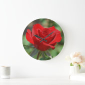 アメリカ、カンザス、レッドローズ ラージ壁時計 (ホーム)